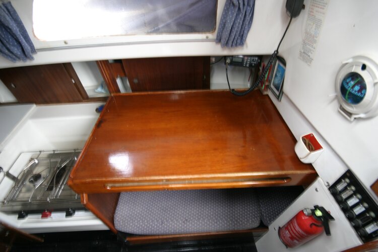 Master Marine Eygthene 24for sale The navigation table - This slides away when not in use.