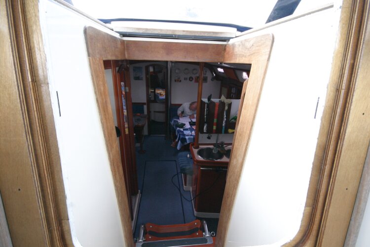 Hanse 411for sale View into Companionway Entrance - 