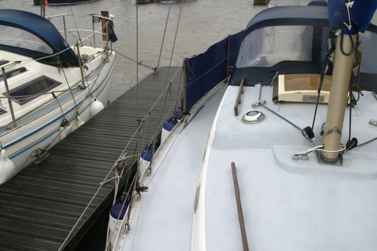 Morgan Giles for sale The view along the starboard side deck - 