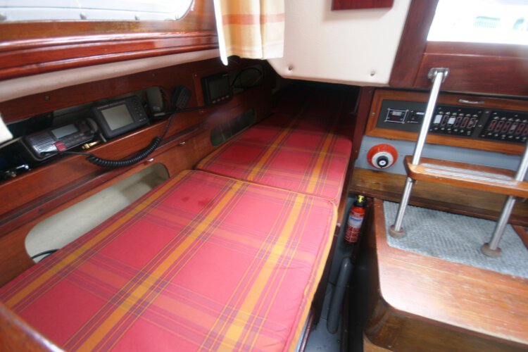 Morgan Giles for sale The starboard quarter berth - situated aft of the chart table