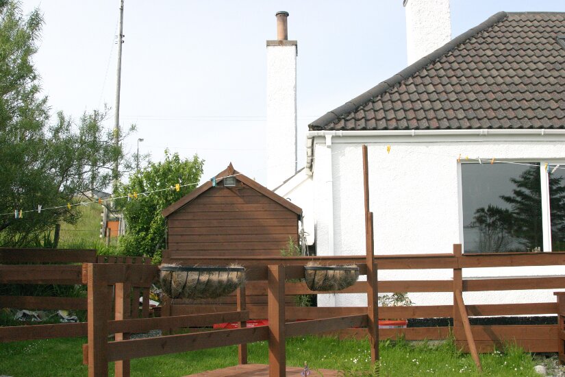 Western Isles Property -  House on the Isle of Lewisfor sale Garden shed at side - 