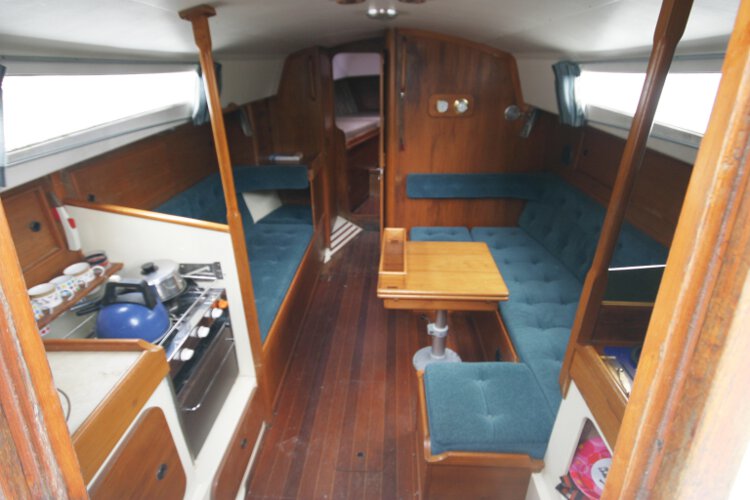 Halmatic 30for sale The saloon - Seen from the main companionway