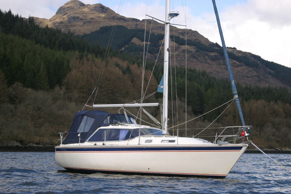 Westerly Riviera 35 MkIIfor sale On Her Mooring - Port side view