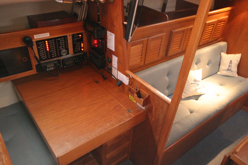 Westerly Corsair Mk 1for sale Saloon - Port side view from companionway