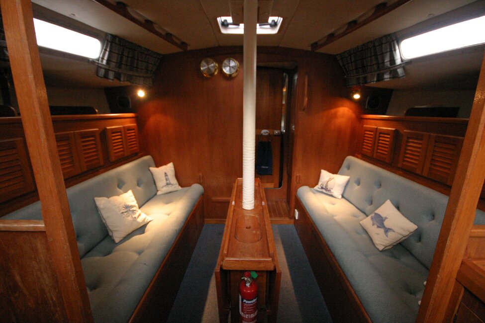 Westerly Corsair Mk 1for sale Saloon - View forward from the bottom of the companionway