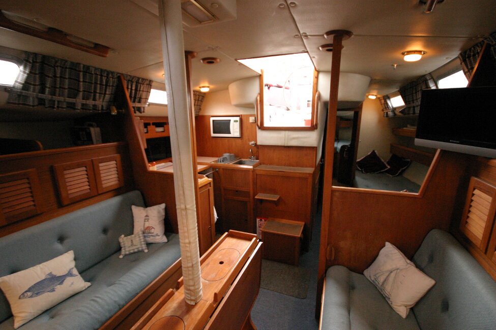 Westerly Corsair Mk 1for sale Saloon - Looking aft towards the galley