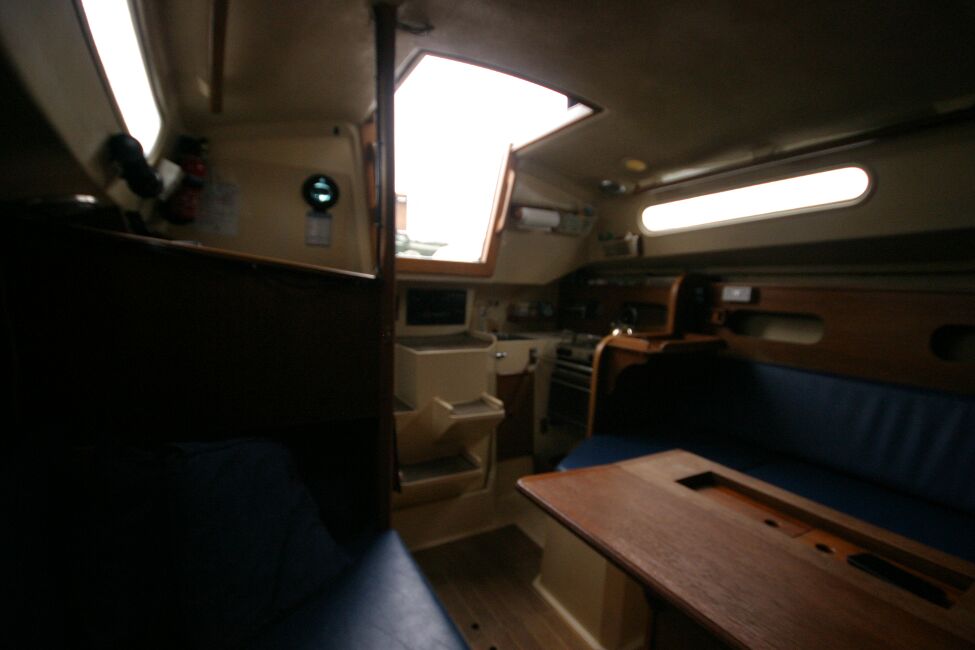Sadler 29for sale Looking aft in saloon - towards galley