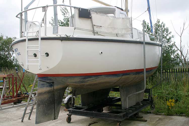 Colvic Sailorfor sale Viewed from the starboard quarter - Note the pair of davits on the stern