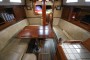 Bruce Roberts 34 Sailing Yacht Comfortable Sofas with Table extended.
