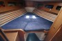 Moody 346 Fin Keel Forward cabin V berth with insert in place