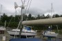 Finnsailer 35ft Motor Sailer Wind generator at stern