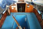 Wooden Classic Alan Buchanan Designed yacht View from the helm