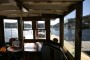 Wooden Classic 46' Gentleman's Motor Yacht Wheelhouse looking forward/to starboard